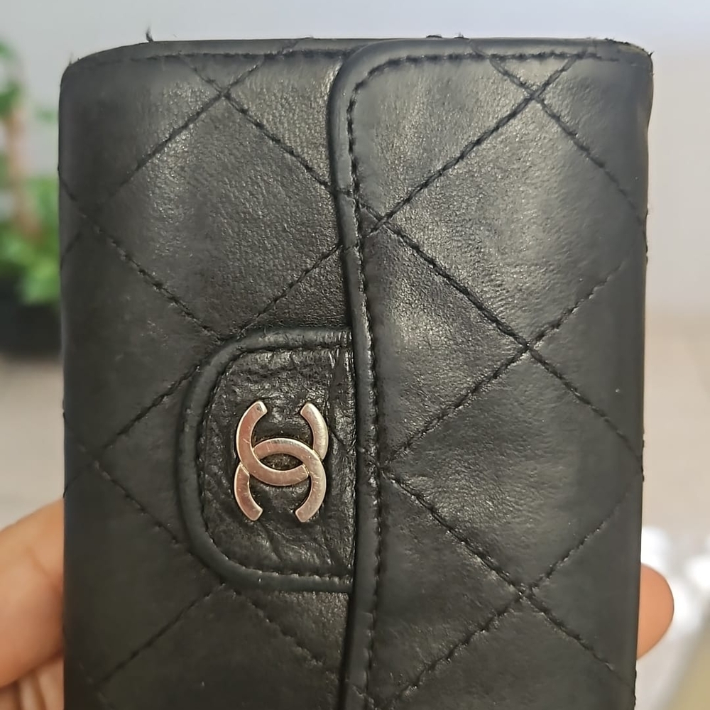 CHANEL Black Quilted Wallet